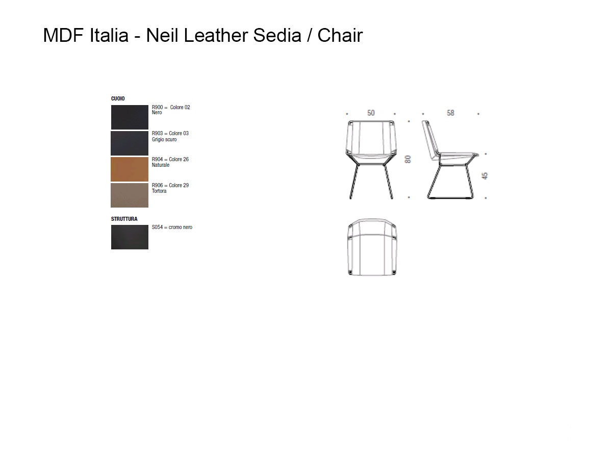 MDF Italia Neil Leather Chair