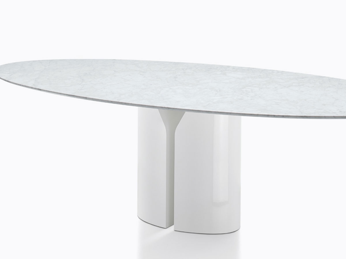 MDF Italia Nvl Oval Table Marble Top