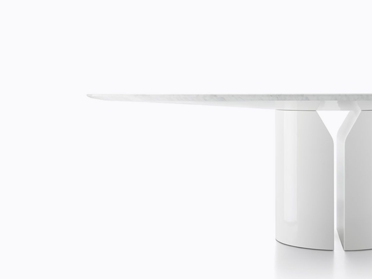MDF Italia Nvl Oval Table Marble Top