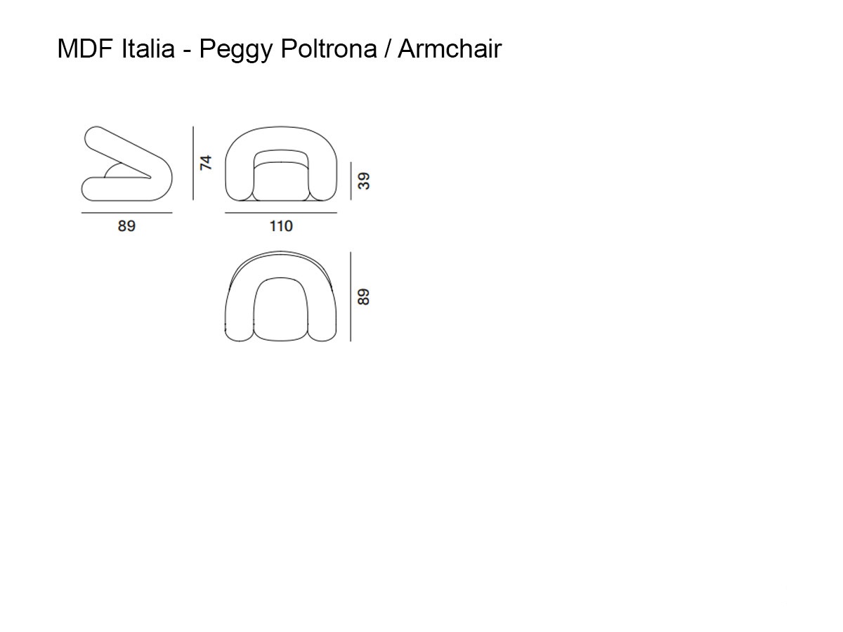 MDF Italia Peggy Armchair