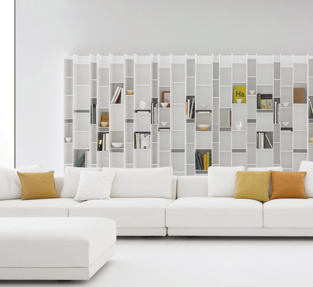 MDF Italia Random Bookcase White