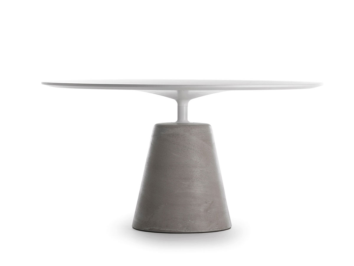 MDF Italia Rock Table H 73 Cm Top In Concrete