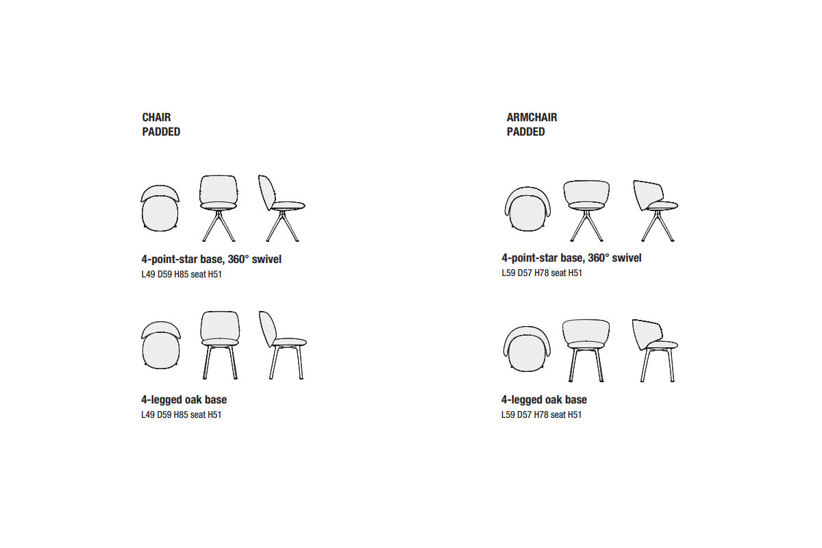 MDF Italia Universal Chair Padded