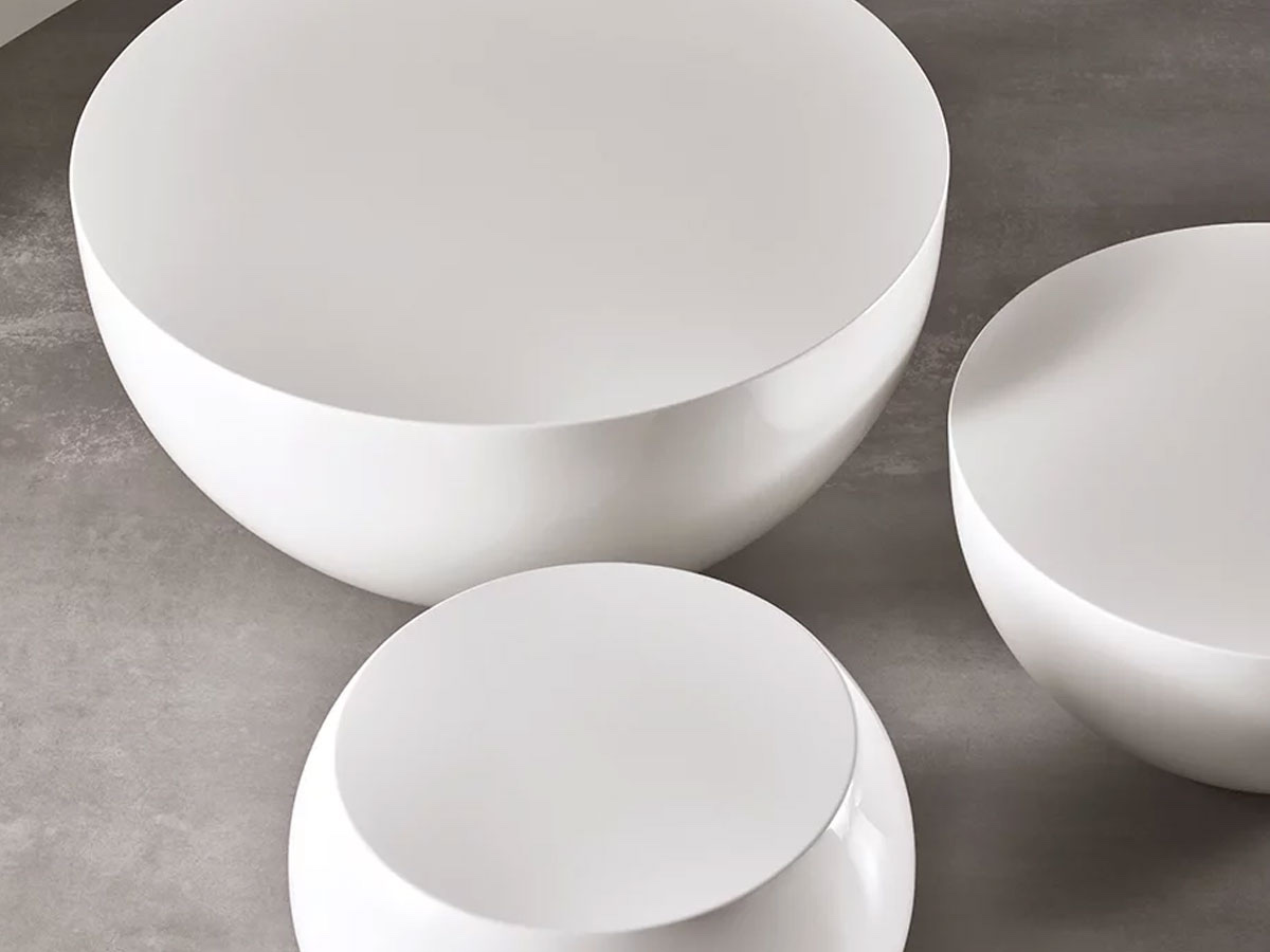 Meridiani Bongo Coffee Table Tb 4 Glossy Lacquered White