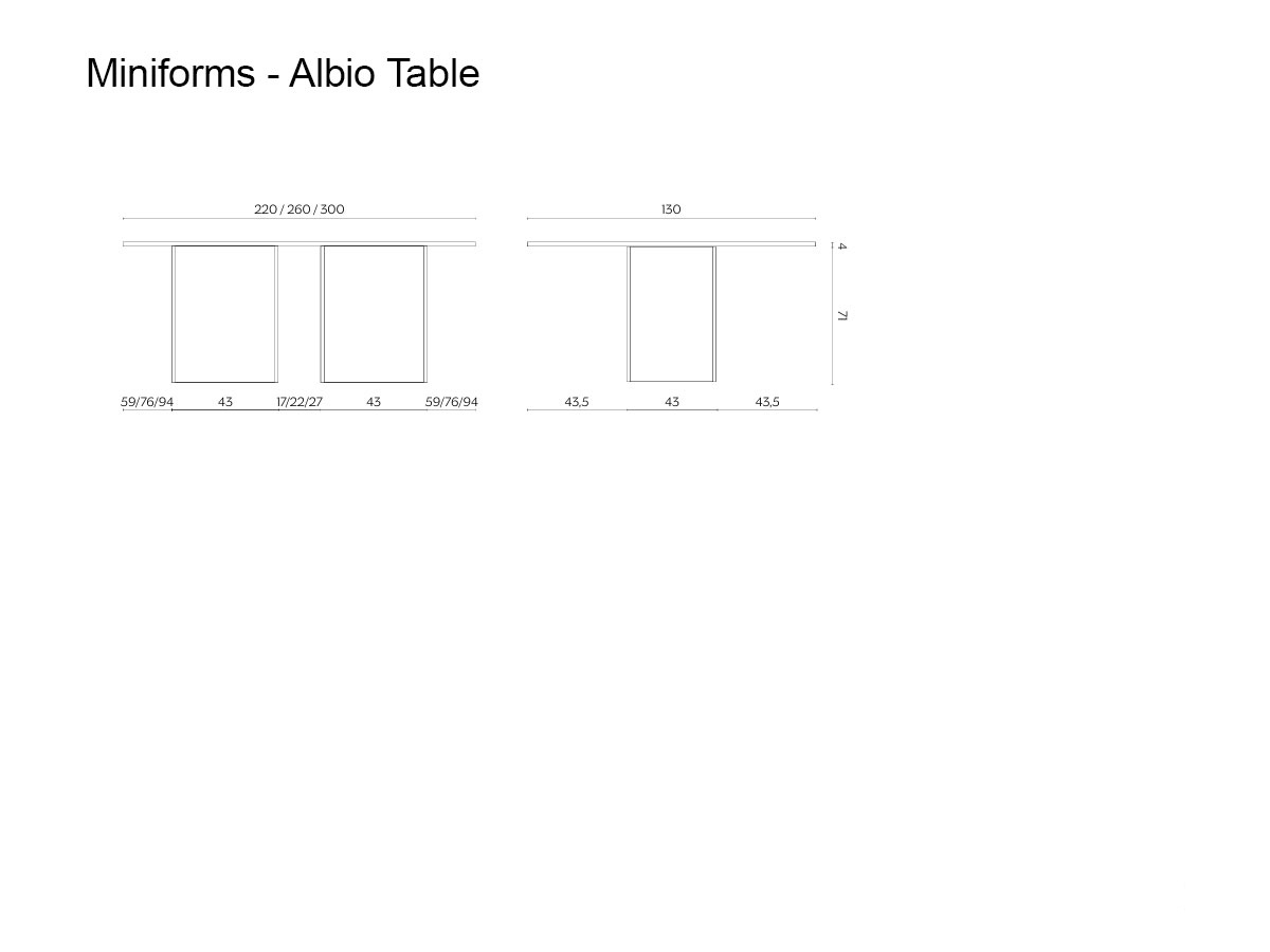 Miniforms Albio Table Porcelain Stoneware Top