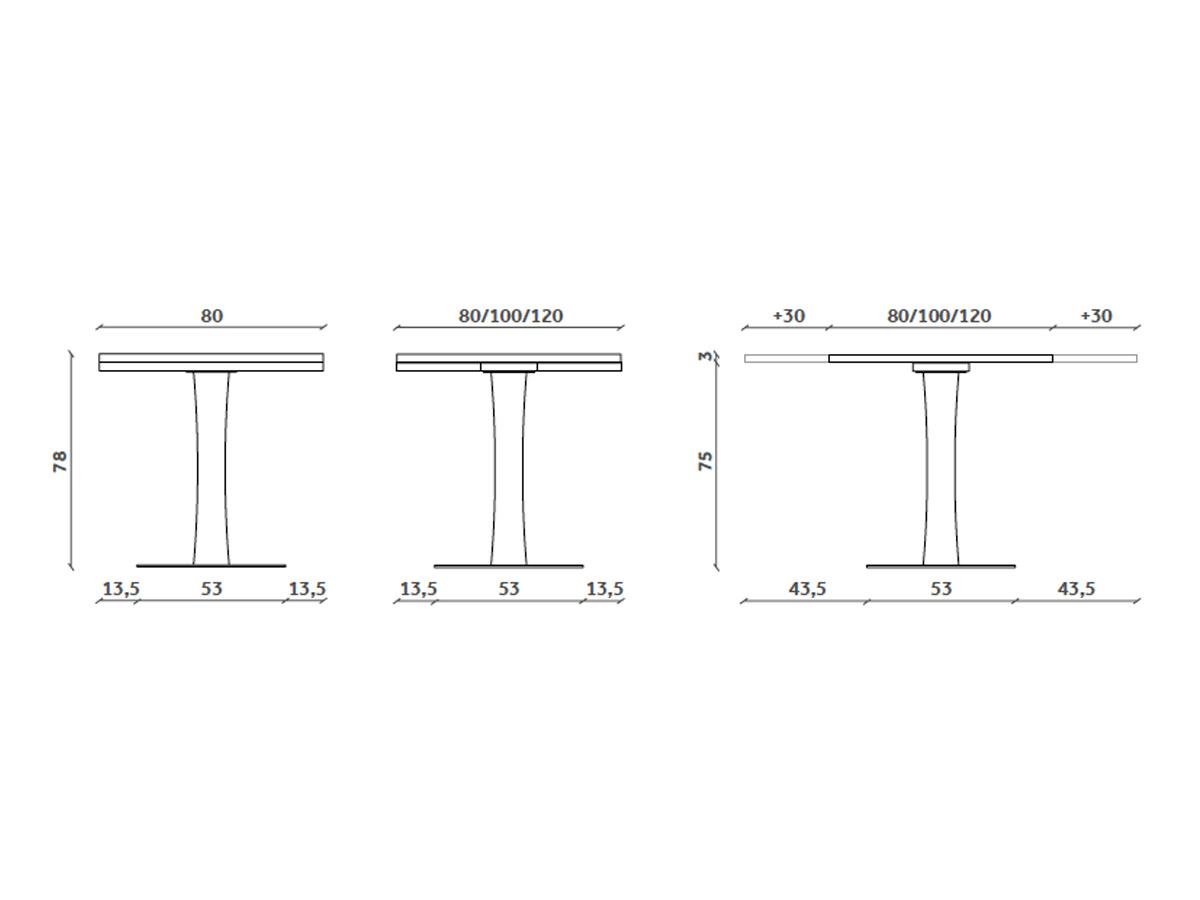 Miniforms Gualtiero Fixed Table