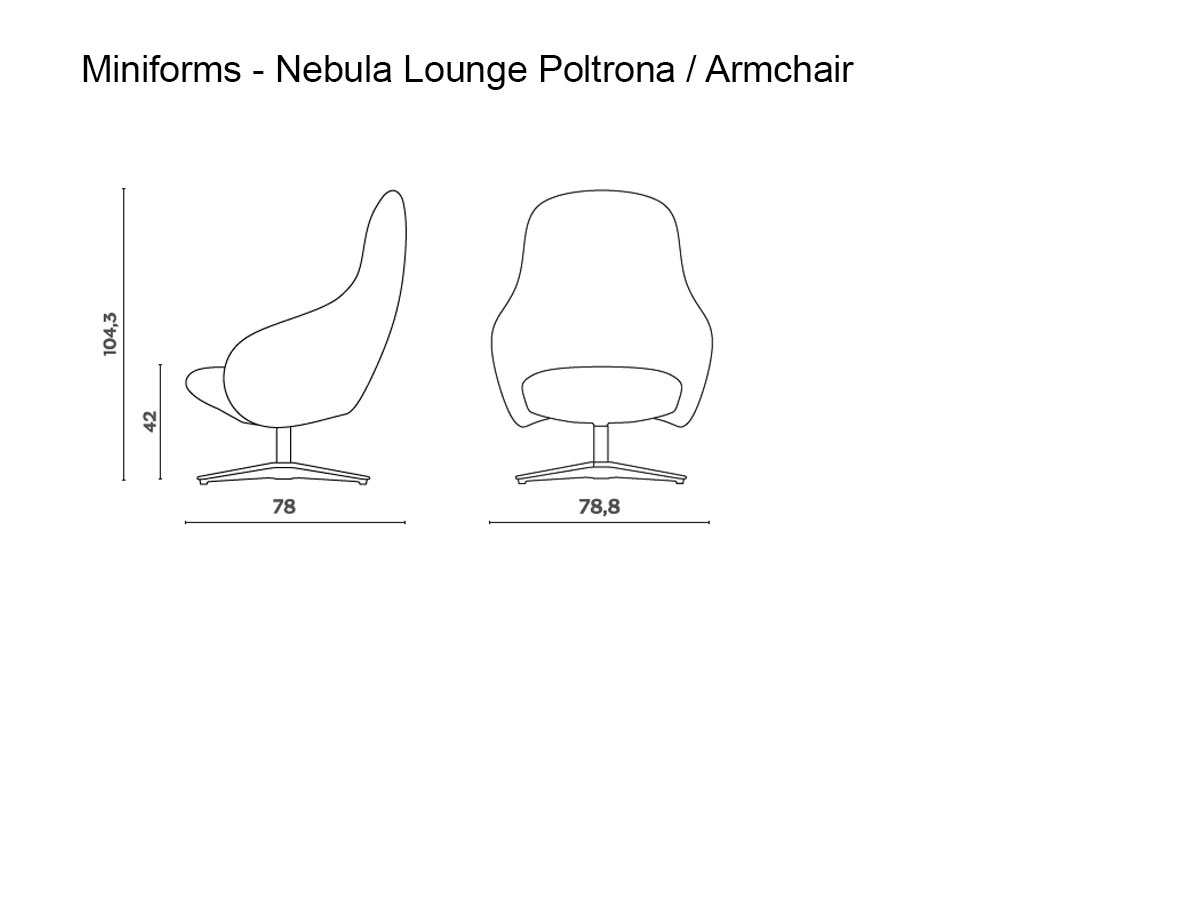 Miniforms Nebula Lounge Armchair Aluminium