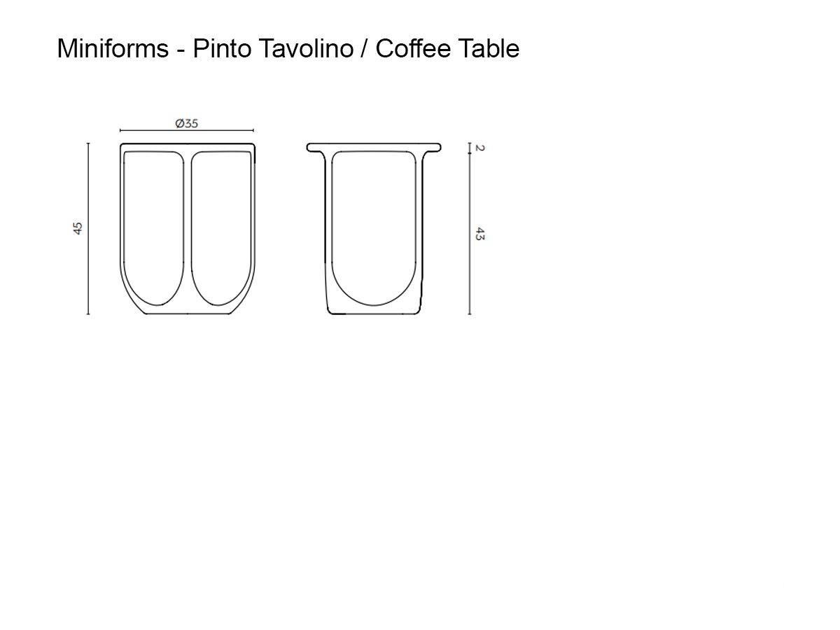 Miniforms Pinto Coffee Table O 35 Cm