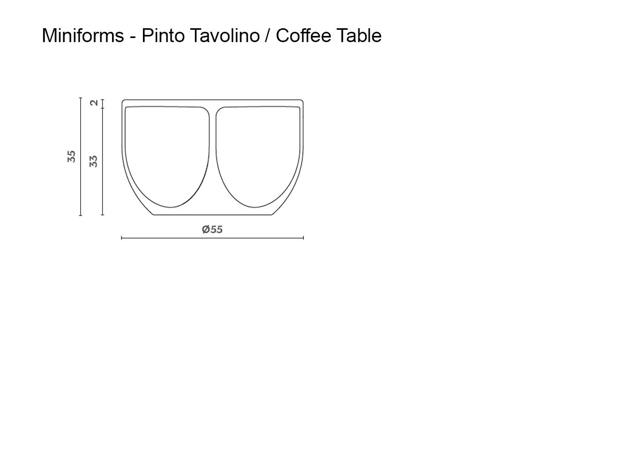 Miniforms Pinto Coffee Table O 55 Cm