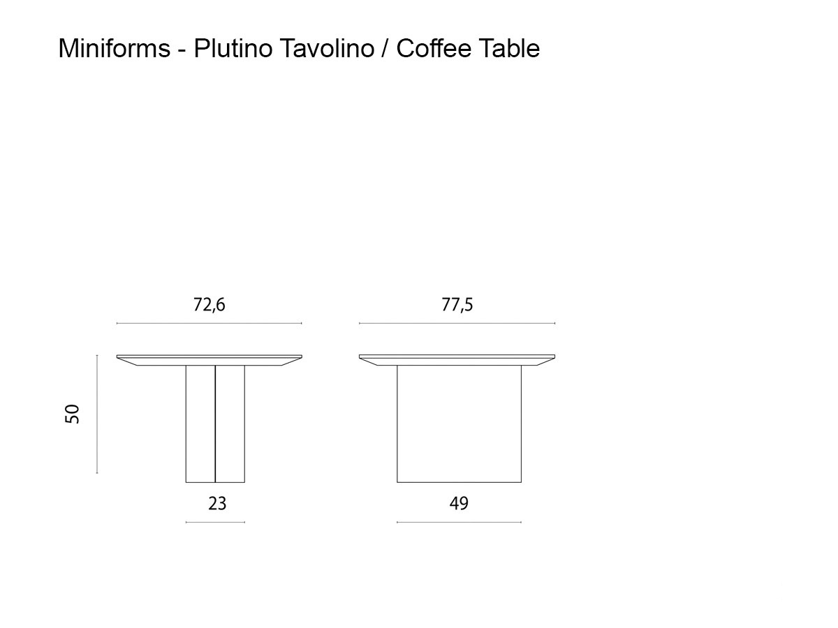 Miniforms Plautino Coffee Table H 50 Cm