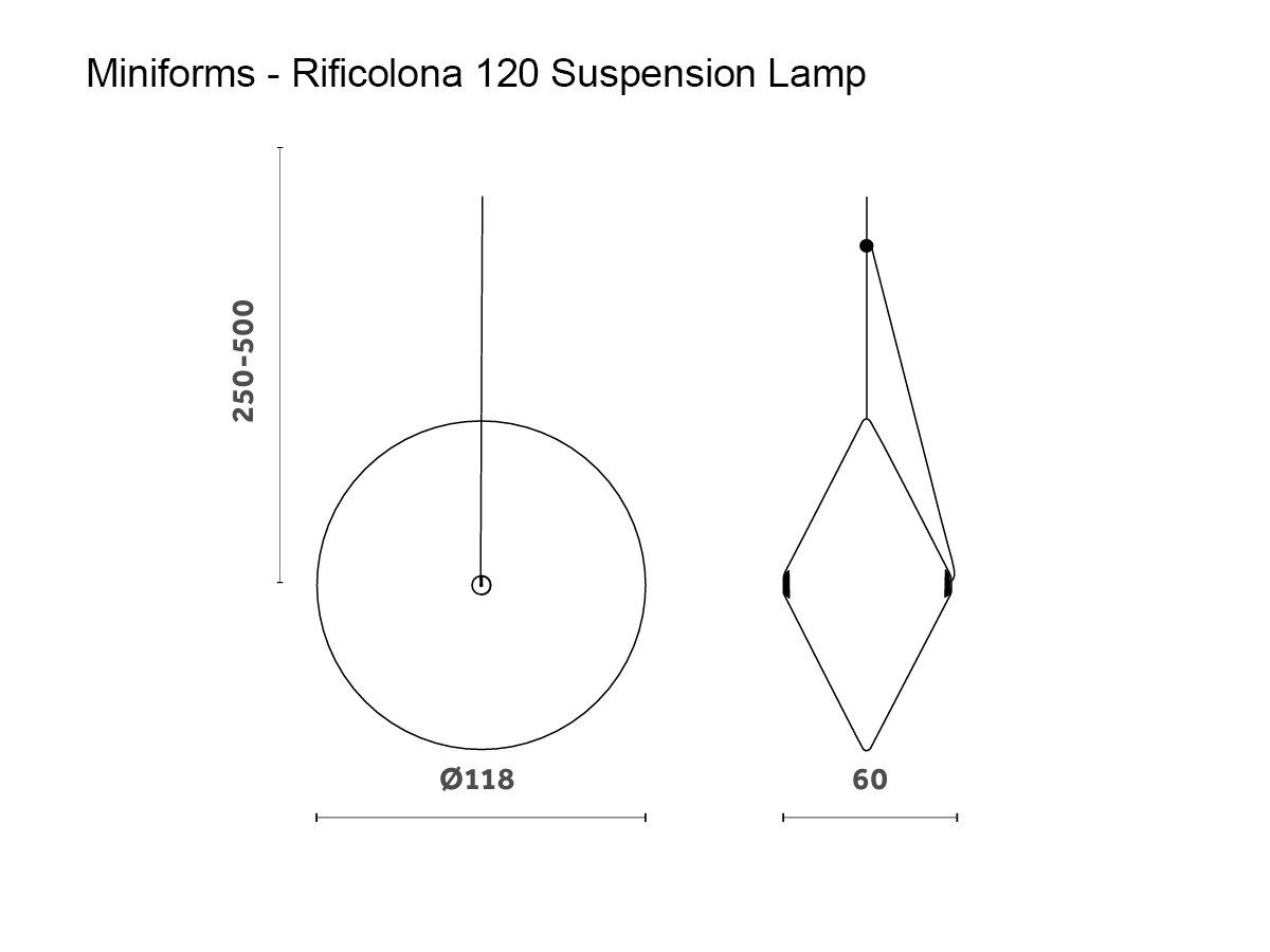 Miniforms Rificolona 120 Suspension Lamp