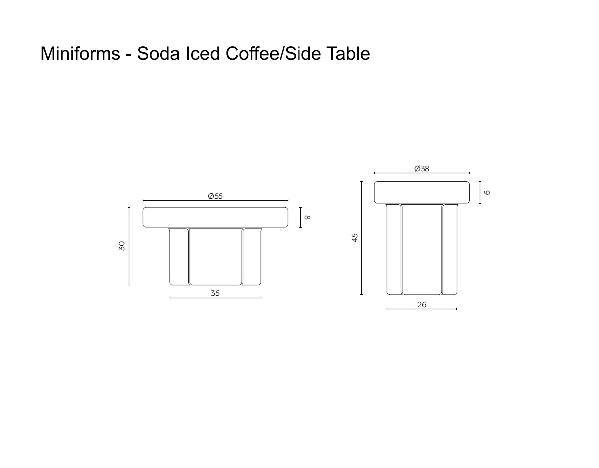 Miniforms Side Table Soda Iced