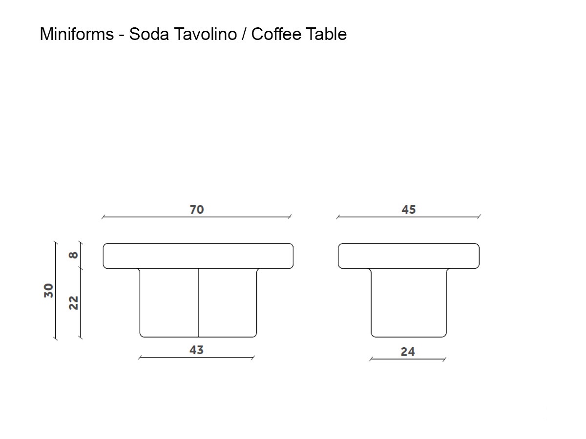Miniforms Soda Coffee Table Oval
