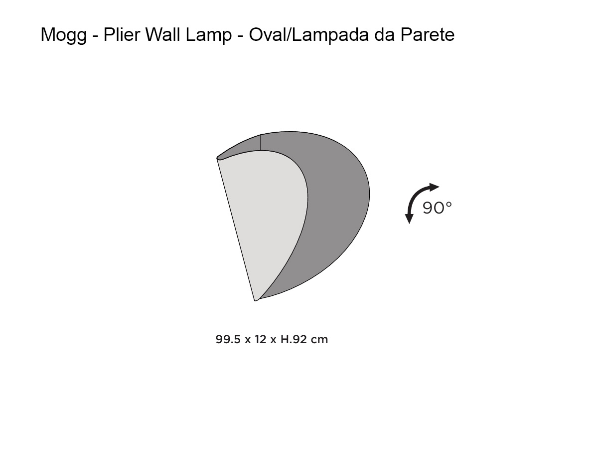 Mogg Plier Wall Lamp Oval