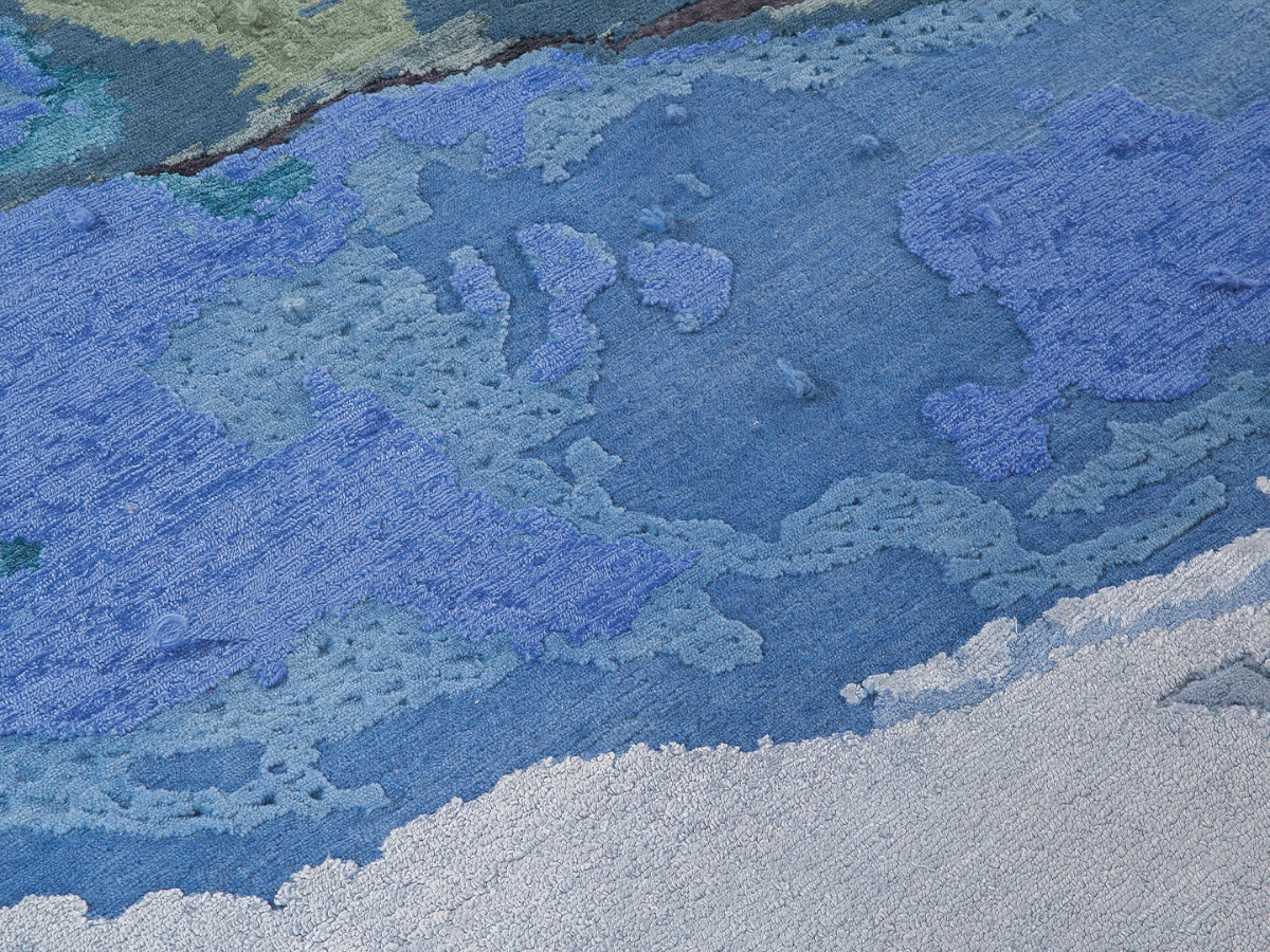 Mohebban Tactile Rug Blue