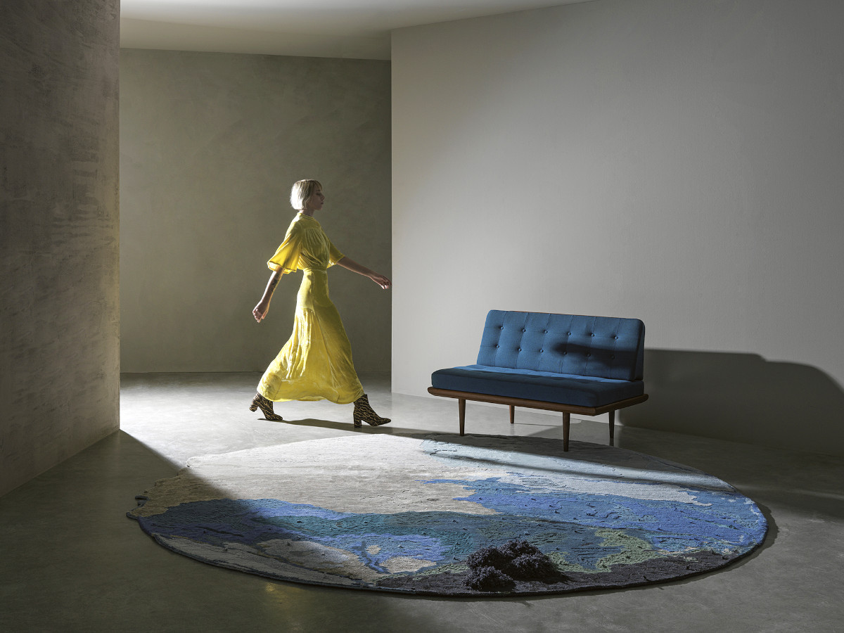 Mohebban Tactile Rug Blue