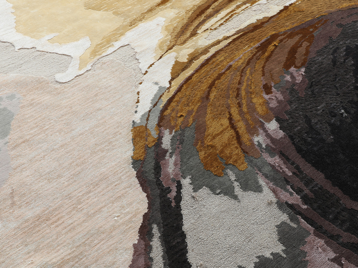 Mohebban Tactile Rug Gold