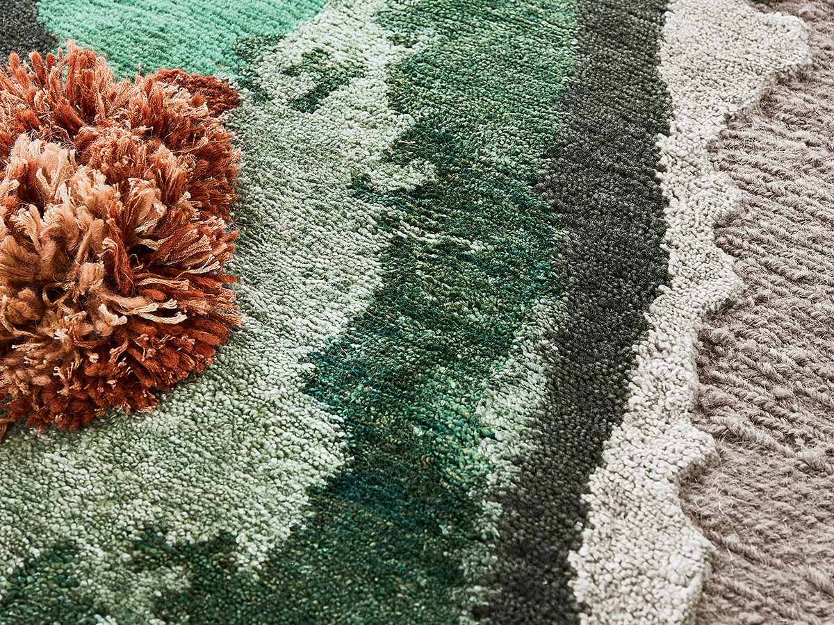 Mohebban Tactile Rug Green