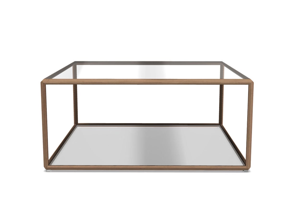 Molteni C 45 Coffee Table L 82 Cm Walnut Transparent Glass