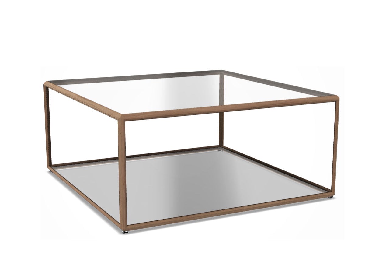 Molteni C 45 Coffee Table L 82 Cm Walnut Transparent Glass