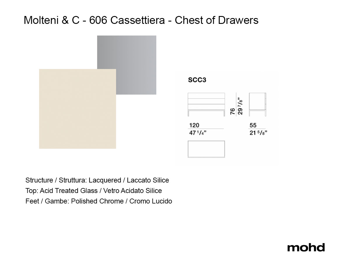 Molteni C 606 Chest Of Drawer Silice