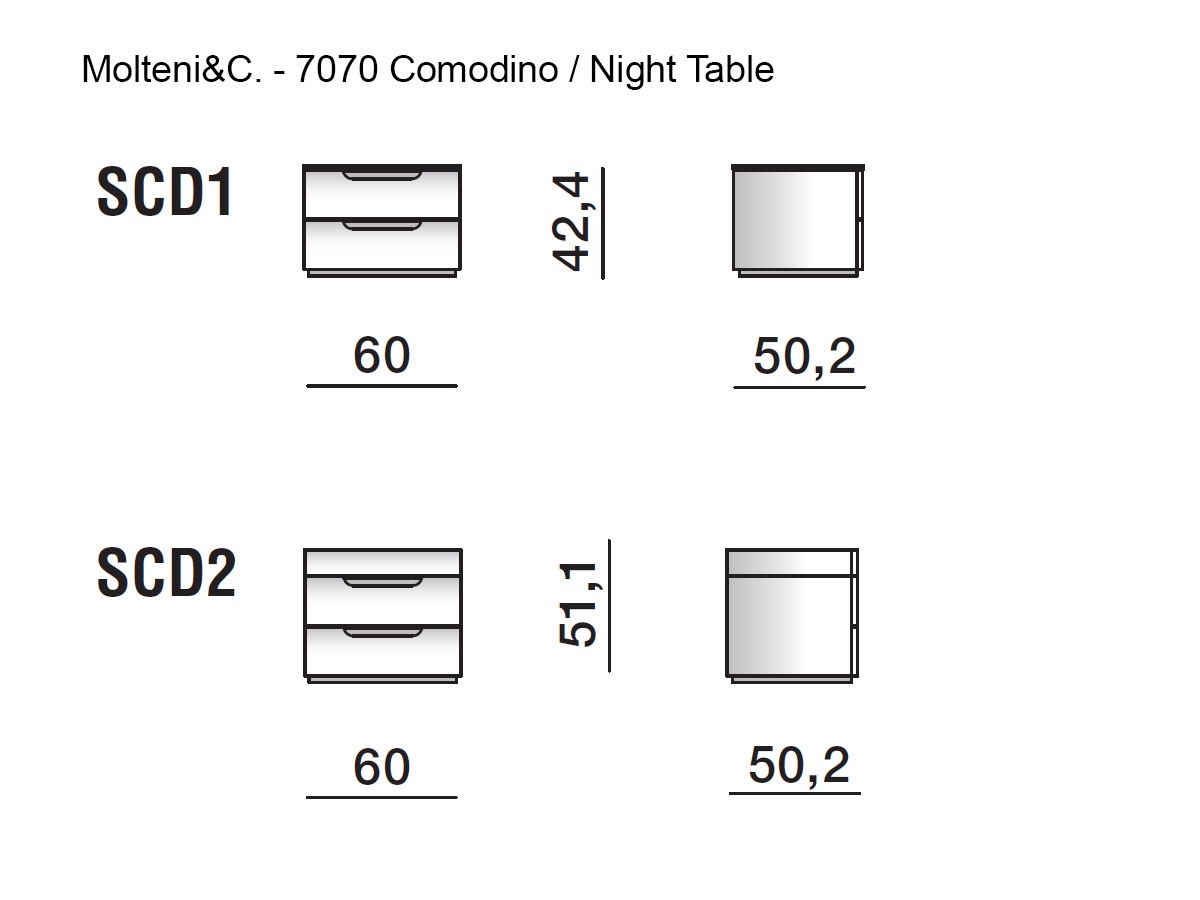 Molteni C 7070 Night Table