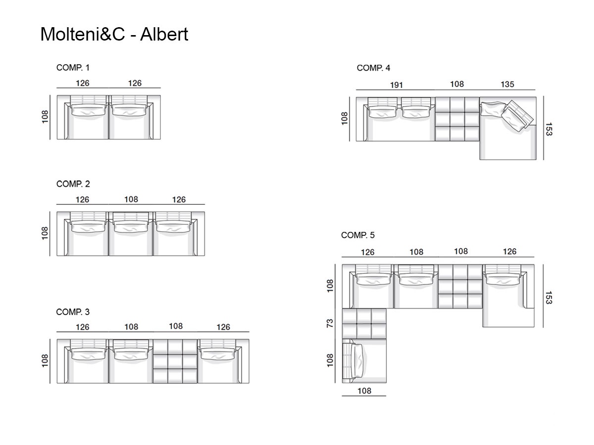 Molteni C Albert Sofa Collection