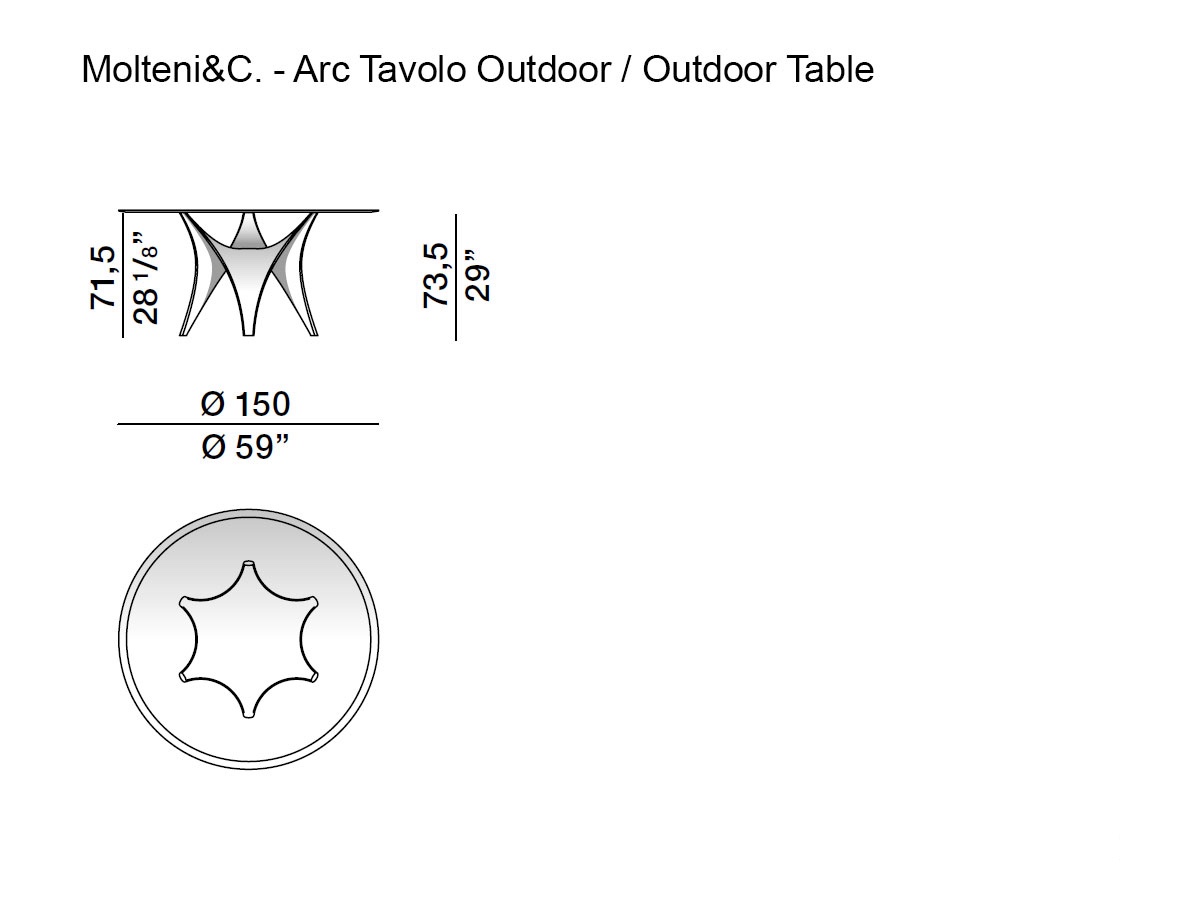 Molteni C Arc Outdoor Table