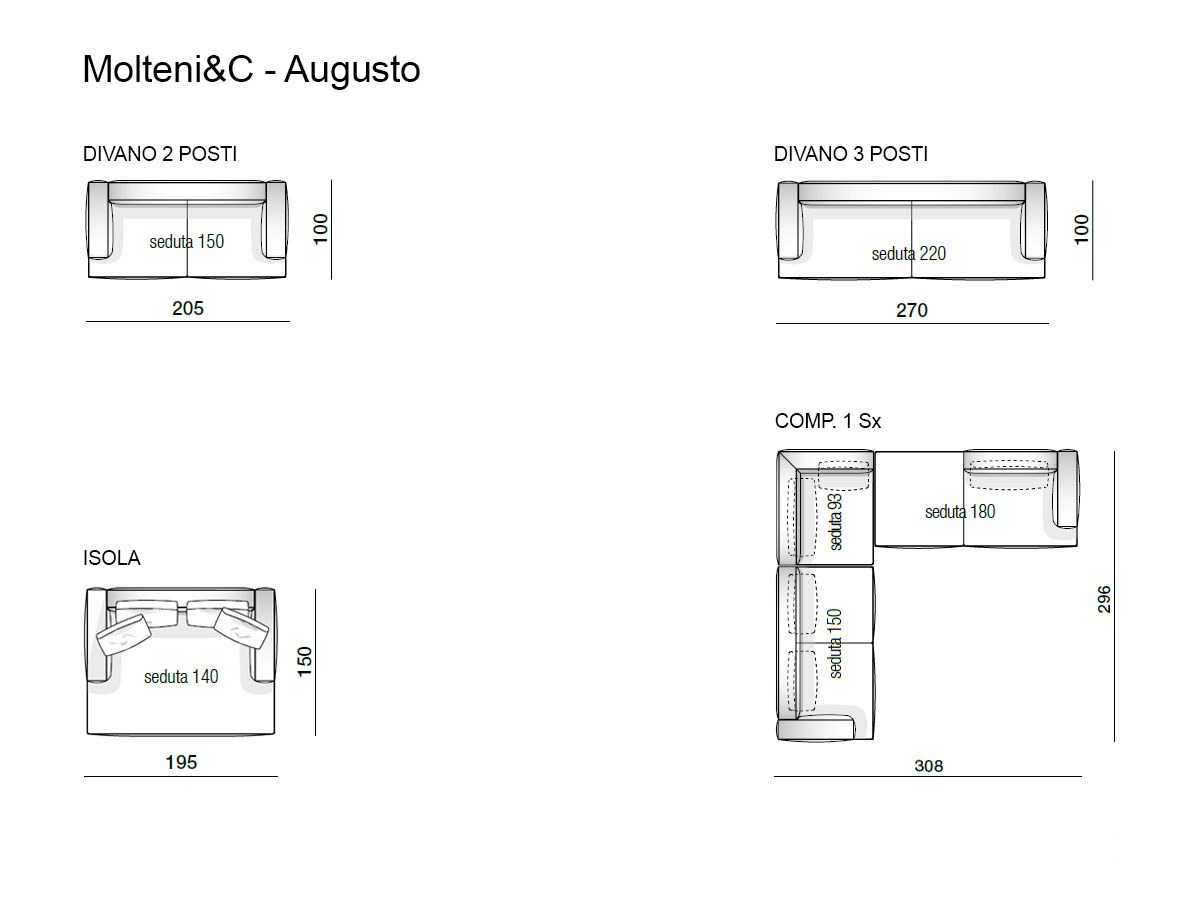 Molteni C Augusto Sofa