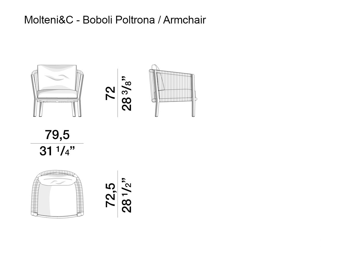 Molteni C Boboli Armchair Outdoor