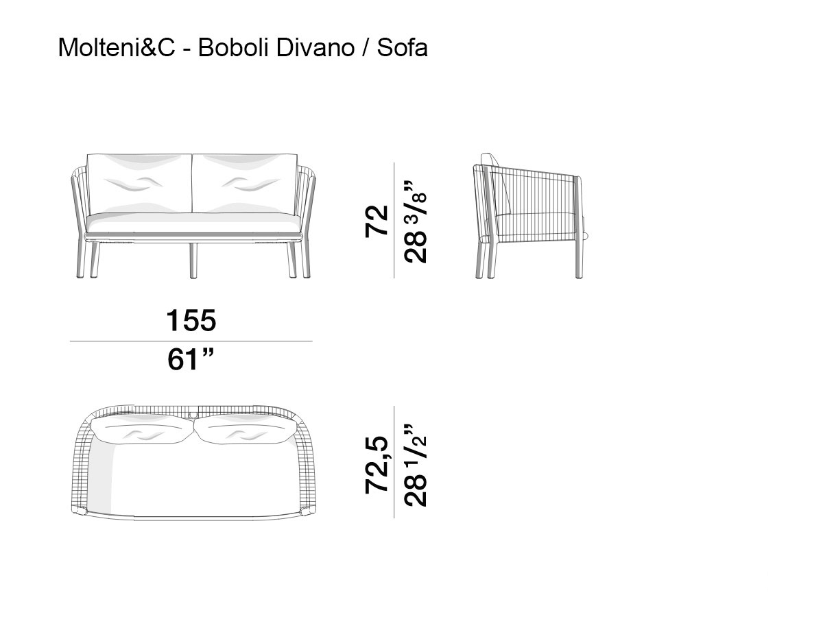 Molteni C Boboli Sofa Outdoor