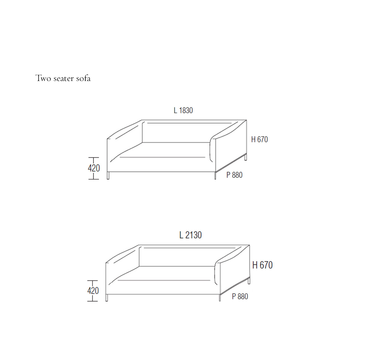 Molteni C Breeze 2 Seater Sofa