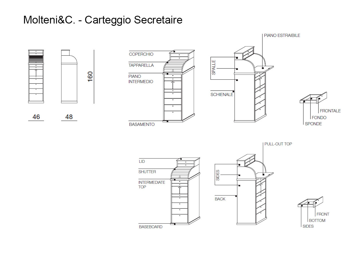 Molteni C Carteggio Secretaire