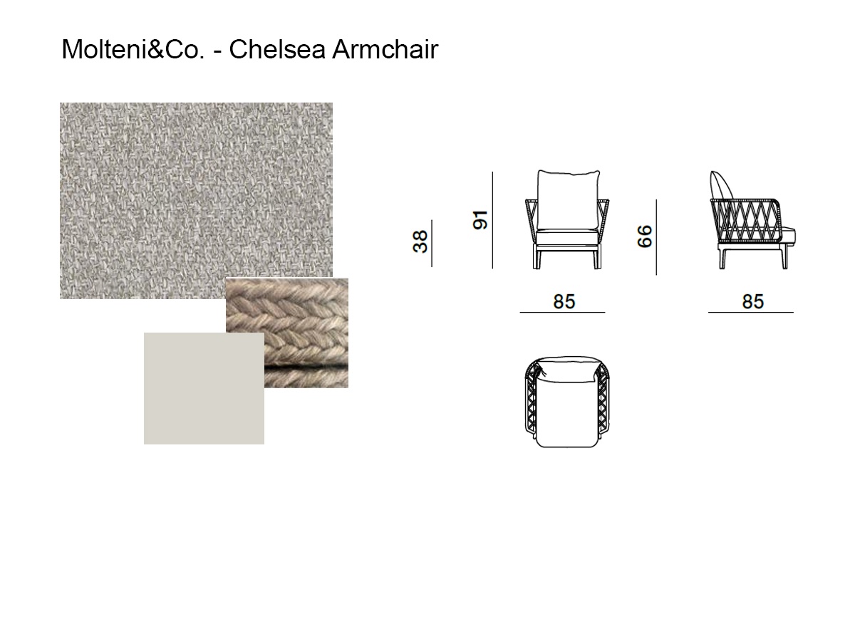 Molteni C Chelsea Outdoor Armchair Nuvia White Saturno Os 5222