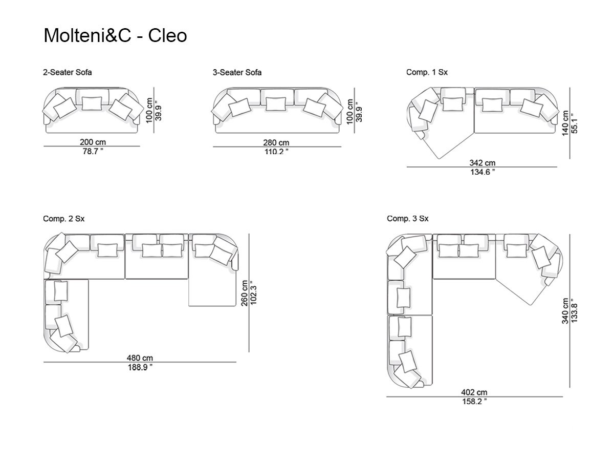 Molteni C Cleo Sofa Collection