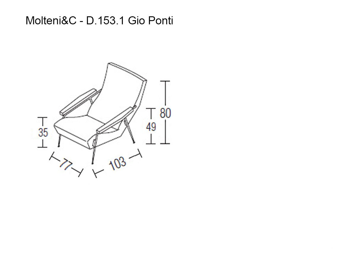 Molteni C D 153 1 Gio Ponti Armchair