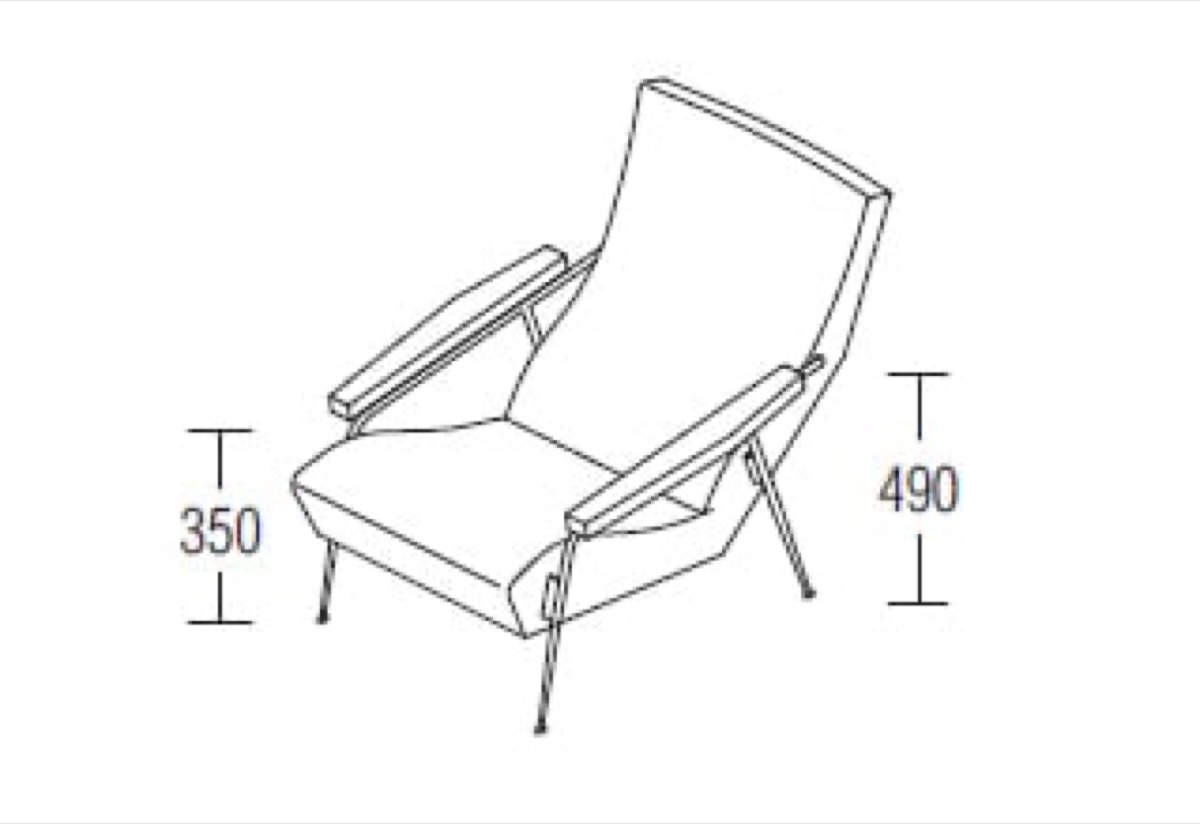 Molteni C D 153 1 Armchair Gio Ponti Punteggiata