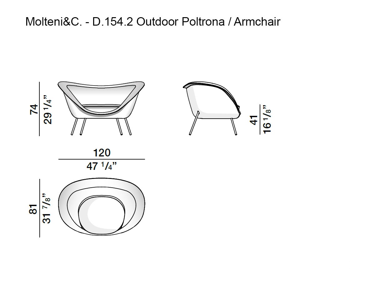 Molteni C Outdoor Armchair