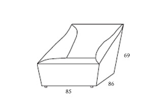 Molteni C Doda Armchair Low Backrest