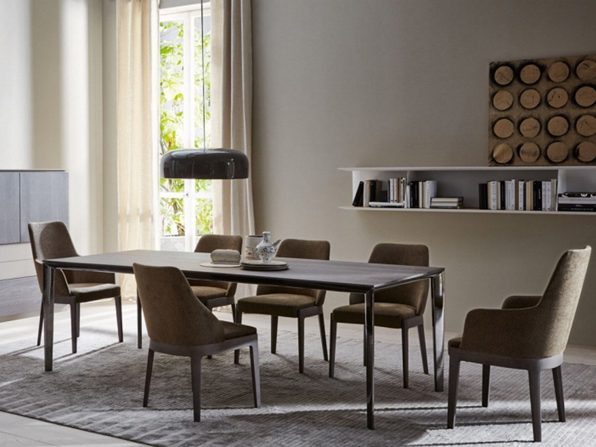 Molteni C Filigree Fixed Table Wood Top
