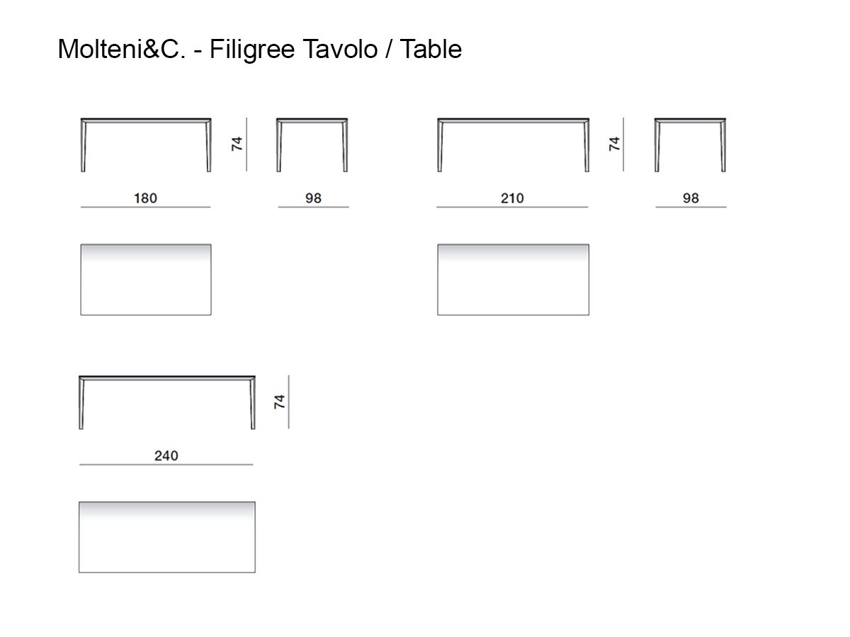 Molteni C Filigree Fixed Table With Glass Top