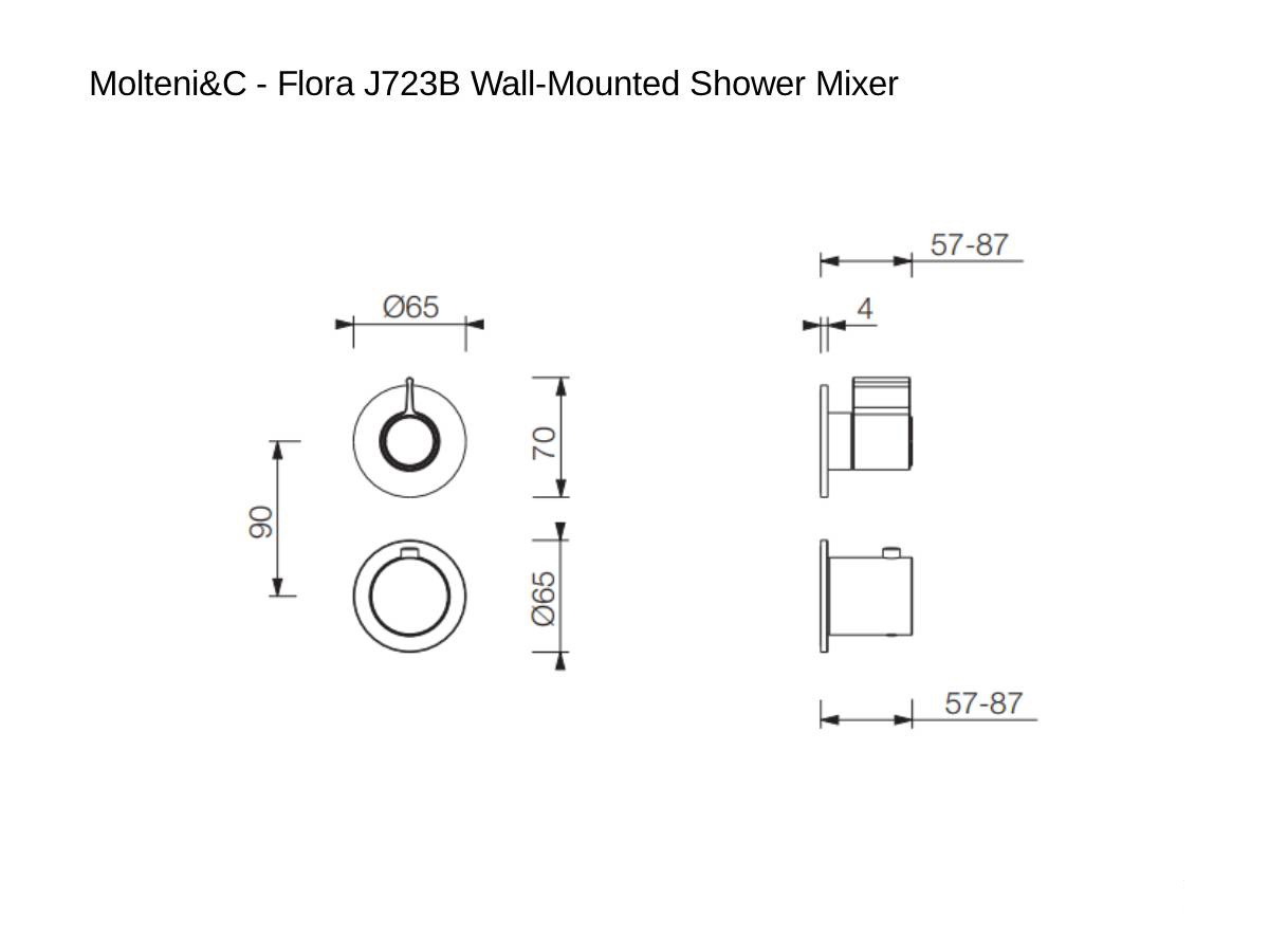 Molteni C Flora J723b Wall Mounted Shower Mixer