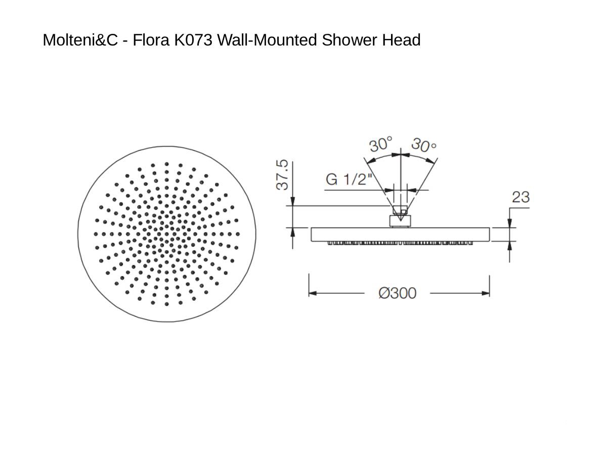 Molteni C Flora K073 Wall Mounted Shower Head