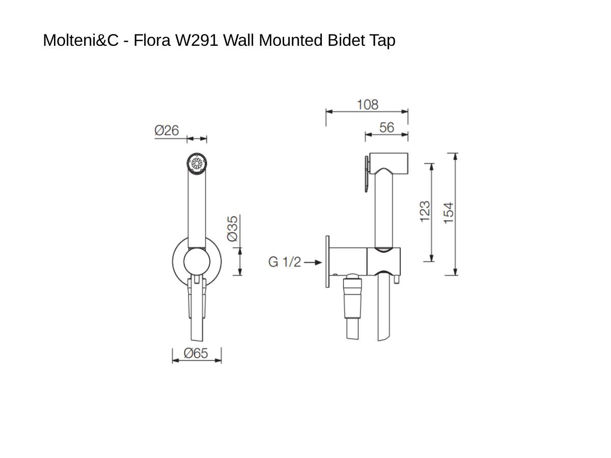 Molteni C Flora W291 Wall Mounted Bidet Tap