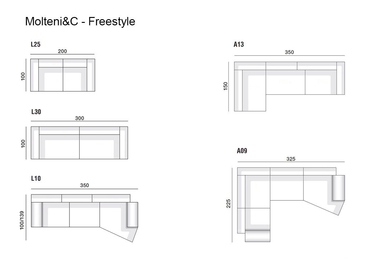 Molteni C Freestyle Sofa Collection