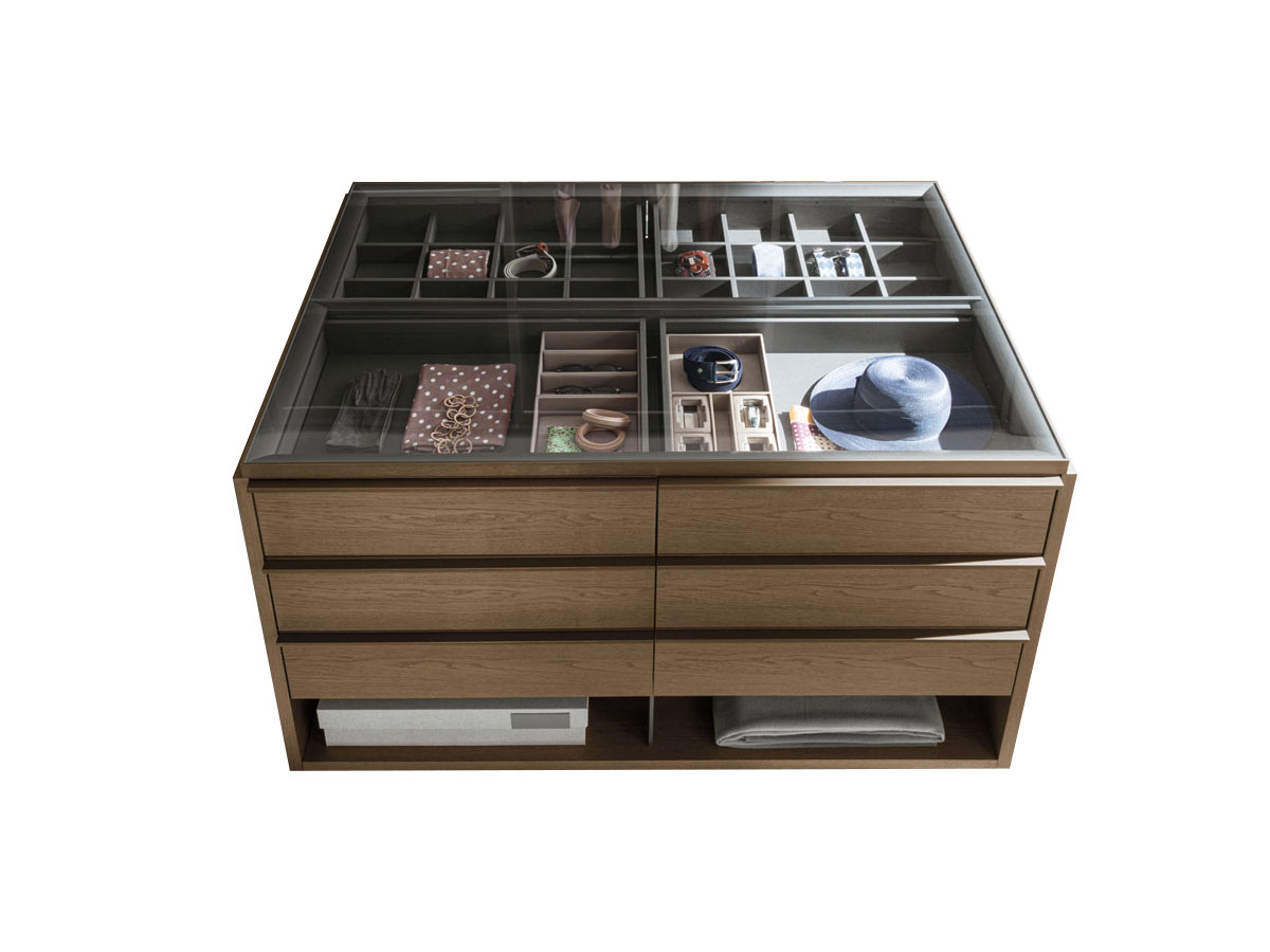 Molteni C Gliss Master Island Chest Of Drawers Light Chestnut Bronze