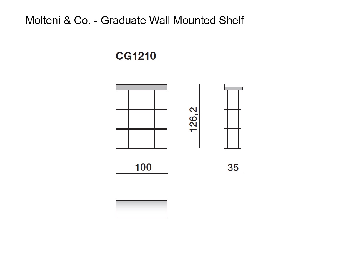 Molteni C Graduate Wall Shelf Cg 1210