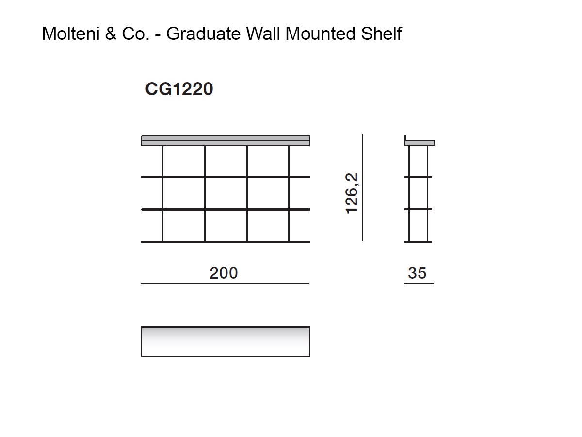 Molteni C Graduate Wall Shelf Cg 1220