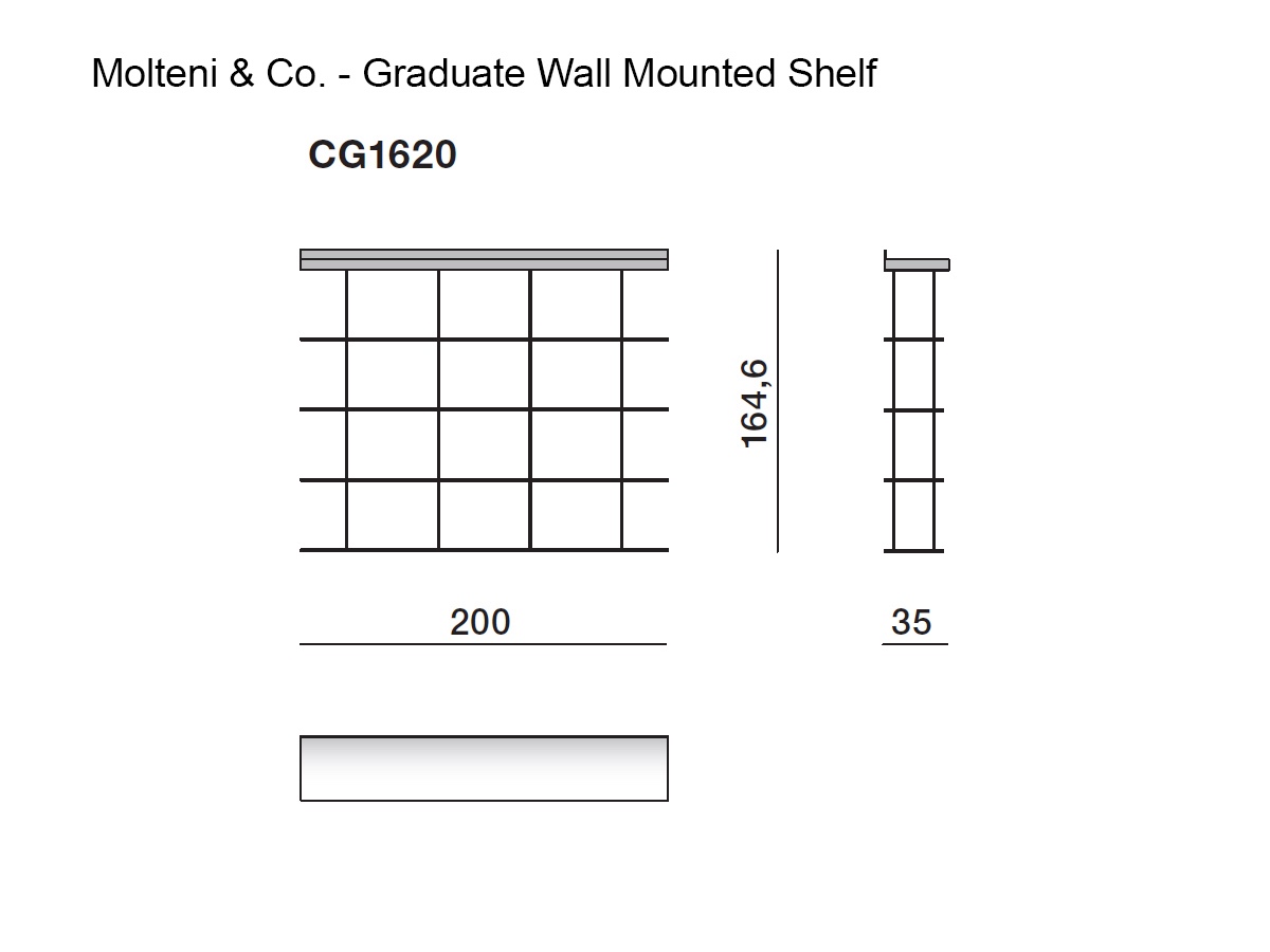 Molteni C Graduate Wall Shelf Cg 1620
