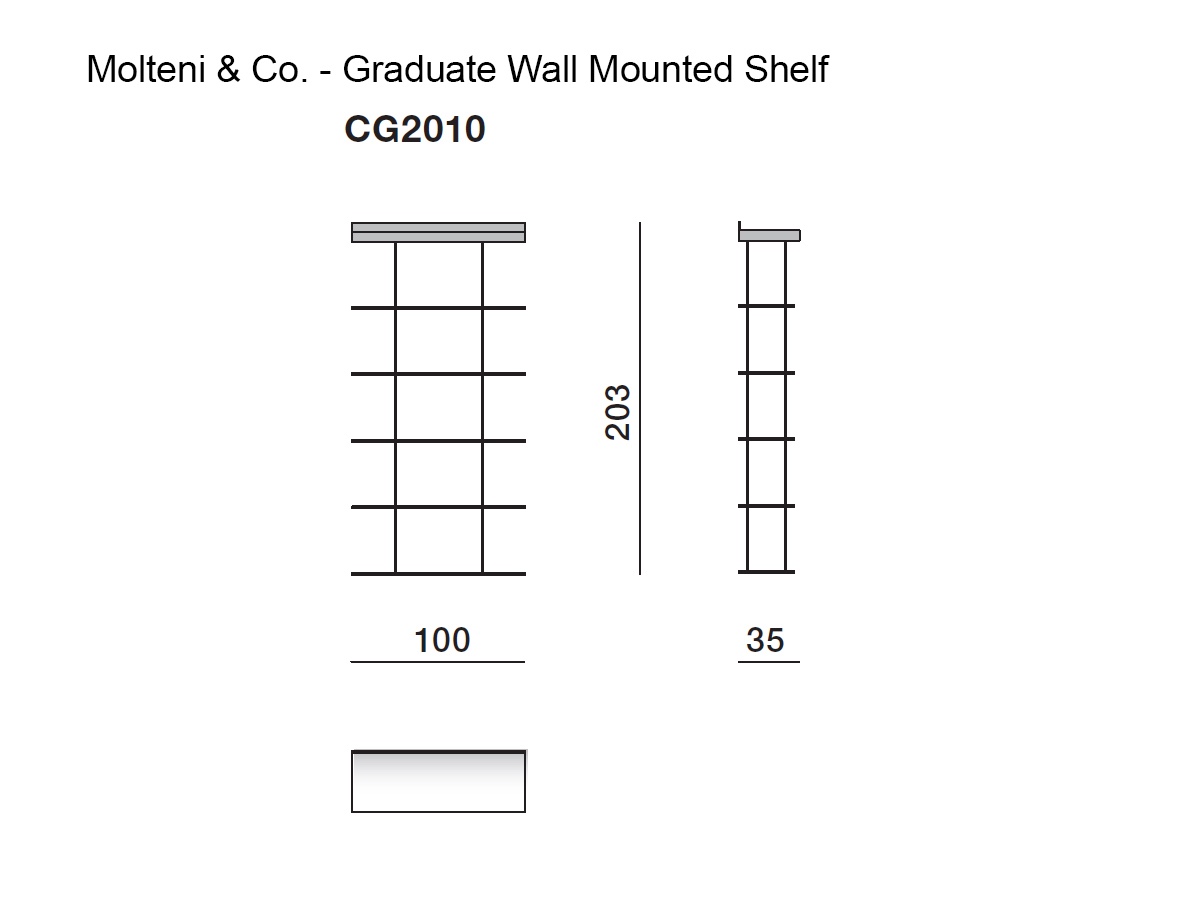 Molteni C Graduate Wall Shelf Cg 2010
